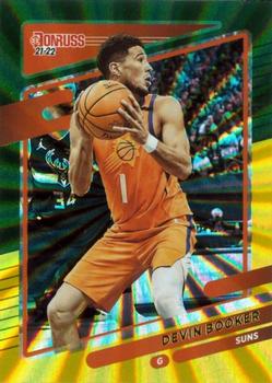 2021-22 Donruss - Holo Green and Yellow Laser #200 Devin Booker Front