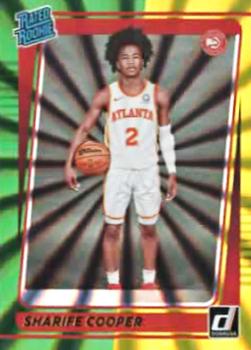 2021-22 Donruss - Holo Green and Yellow Laser #208 Sharife Cooper Front