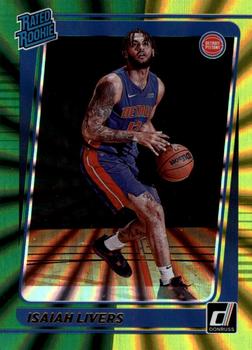 2021-22 Donruss - Holo Green and Yellow Laser #227 Isaiah Livers Front