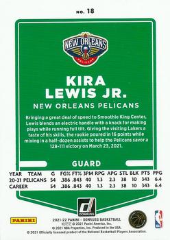 2021-22 Donruss - Holo Green Laser #18 Kira Lewis Jr. Back