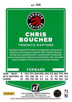 2021-22 Donruss - Holo Green Laser #135 Chris Boucher Back