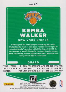 2021-22 Donruss - Holo Orange Laser #67 Kemba Walker Back