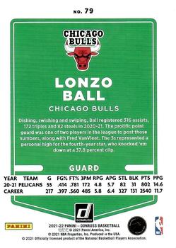 2021-22 Donruss - Holo Orange Laser #79 Lonzo Ball Back