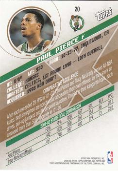 2002-03 Topps Xpectations #20 Paul Pierce Back