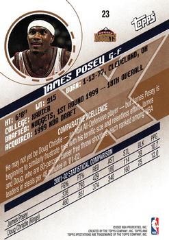 2002-03 Topps Xpectations #23 James Posey Back