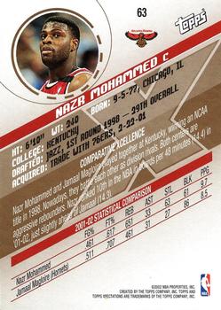 2002-03 Topps Xpectations #63 Nazr Mohammed Back