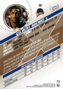 2002-03 Topps Xpectations #69 Gilbert Arenas Back