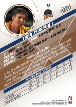 2002-03 Topps Xpectations #88 Troy Murphy Back