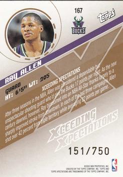 2002-03 Topps Xpectations #167 Ray Allen Back