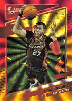 2021-22 Donruss - Holo Red and Gold Laser #123 Jusuf Nurkic Front