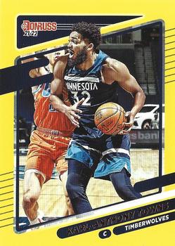 2021-22 Donruss - Yellow Flood #75 Karl-Anthony Towns Front