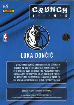 2021-22 Donruss - Crunch Time #5 Luka Doncic Back