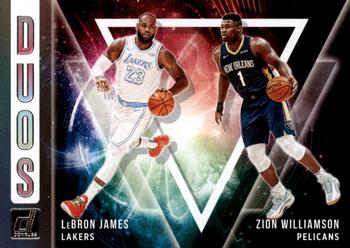 2021-22 Donruss - Duos #1 LeBron James / Zion Williamson Front