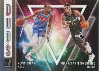 2021-22 Donruss - Duos #4 Kevin Durant / Giannis Antetokounmpo Front