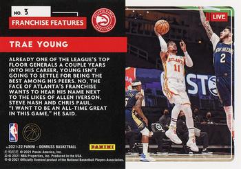 2021-22 Donruss - Franchise Features #3 Trae Young Back