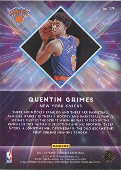 2021-22 Donruss - Great X-pectations #13 Quentin Grimes Back
