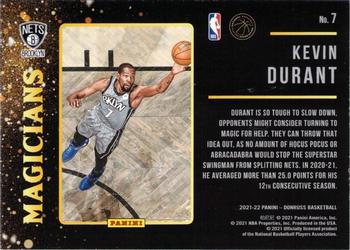 2021-22 Donruss - Magicians #7 Kevin Durant Back