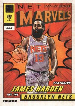 2021-22 Donruss - Net Marvels Press Proof #13 James Harden Front