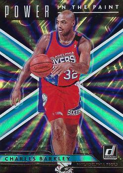 2021-22 Donruss - Power in the Paint Holo Teal Laser #7 Charles Barkley Front