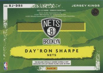 2021-22 Donruss - Rookie Jersey Kings #RJ-DRS Day'Ron Sharpe Back