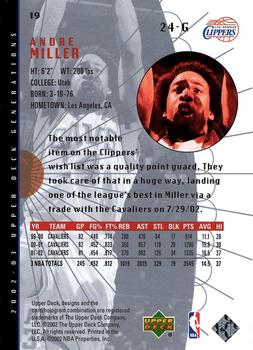 2002-03 Upper Deck Generations #19 Andre Miller Back