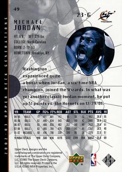 2002-03 Upper Deck Generations #49 Michael Jordan Back