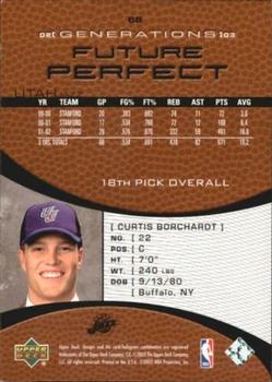 2002-03 Upper Deck Generations #68 Curtis Borchardt Back