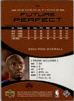 2002-03 Upper Deck Generations #75 Frank Williams Back