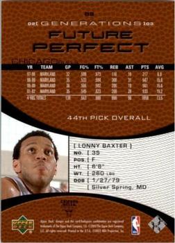2002-03 Upper Deck Generations #89 Lonny Baxter Back