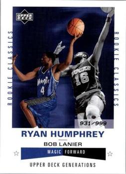 2002-03 Upper Deck Generations #211 Ryan Humphrey / Bob Lanier Front