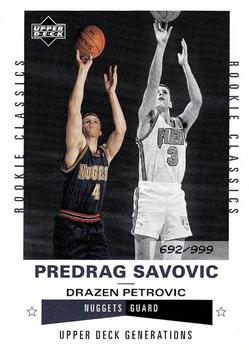 2002-03 Upper Deck Generations #216 Predrag Savovic / Drazen Petrovic Front