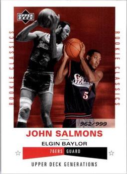 2002-03 Upper Deck Generations #218 John Salmons / Elgin Baylor Front