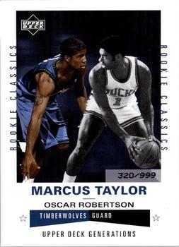 2002-03 Upper Deck Generations #221 Marcus Taylor / Oscar Robertson Front