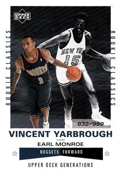 2002-03 Upper Deck Generations #224 Vincent Yarbrough / Earl Monroe Front