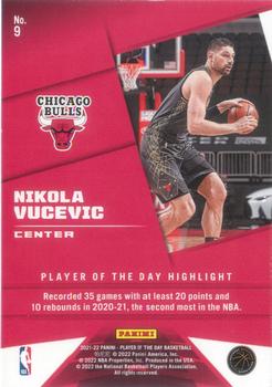 2021-22 Panini NBA Player of the Day #9 Nikola Vucevic Back