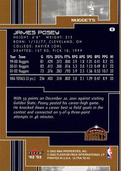 2002-03 Ultra #8 James Posey Back
