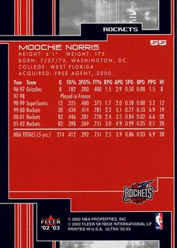 2002-03 Ultra #55 Moochie Norris Back