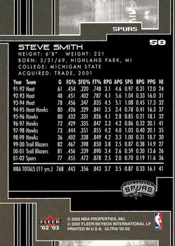2002-03 Ultra #58 Steve Smith Back