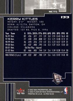 2002-03 Ultra #133 Kerry Kittles Back