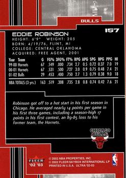 2002-03 Ultra #157 Eddie Robinson Back
