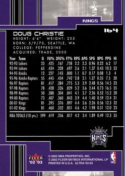 2002-03 Ultra #164 Doug Christie Back
