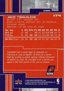 2002-03 Ultra #174 Jake Tsakalidis Back
