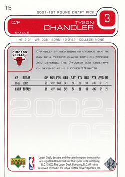 2002-03 Upper Deck #15 Tyson Chandler Back