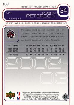 2002-03 Upper Deck #163 Morris Peterson Back