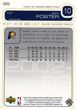 2002-03 Upper Deck #269 Jeff Foster Back
