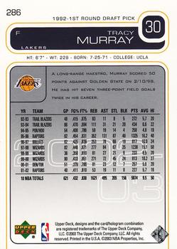 2002-03 Upper Deck #286 Tracy Murray Back