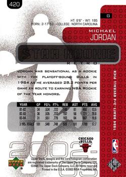 2002-03 Upper Deck #420 Michael Jordan Back