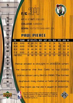 2002-03 Upper Deck Hardcourt #5 Paul Pierce Back
