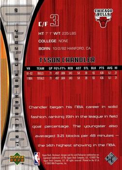 2002-03 Upper Deck Hardcourt #9 Tyson Chandler Back