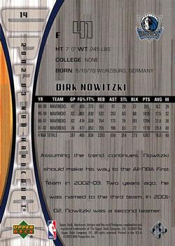 2002-03 Upper Deck Hardcourt #14 Dirk Nowitzki Back